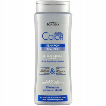 Joanna Ultra Color Anti Yellow Effect Szampon Do Włosów Blond Siwych 400ml