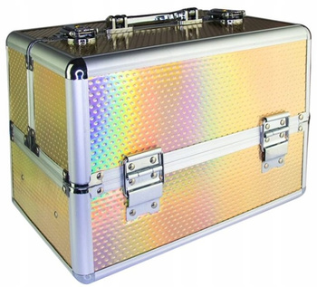 Kuferek Kosmetyczny Złoty Unicorn Lakiery Lampa