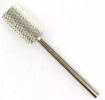 Frez Manicure Hybryda Do Paznokci Karbidowy 3/32 Srebrny Walec SJ-02