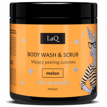 LaQ Naturalny Ujędrniający Cukrowy Peeling Do Ciała Melon Zielona Kawa 220g