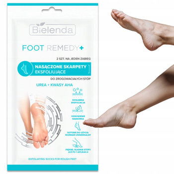 Bielenda Foot Remedy Skarpety Eksfoliujące Nasączone Mocznik Kwasy AHA Para