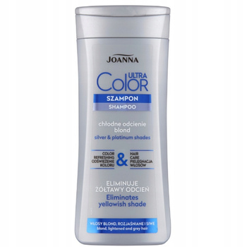 Joanna Ultra Color Szampon Eliminujący Żółty Kolor Włosy Blond Siwe 200ml