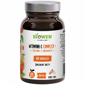 Biowen Witamina C Complex Grejpfrut Suplement Diety Odporność 100 Kapsułek