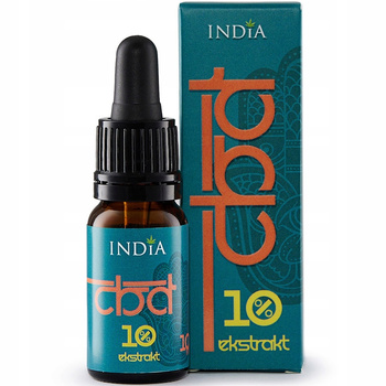 India Certyfikowany Ekstrakt Olejek z Konopi Siewnych CBD 10% Stężenie 10ml