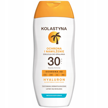Kolastyna Hyaluron Wodoodporna Nawilżająca Emulsja Do Opalania SPF 30 200ml