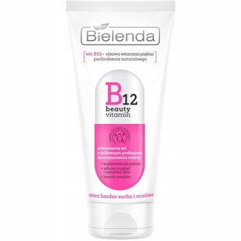 Bielenda B12 Beauty Vitamin 2w1 Żel Do Mycia Twarzy z Peelingiem 150ml
