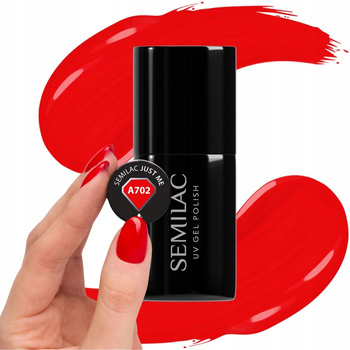 Semilac Lakier Hybrydowy Do Paznokci Just Me A702 Ciepły Czerwony 7ml