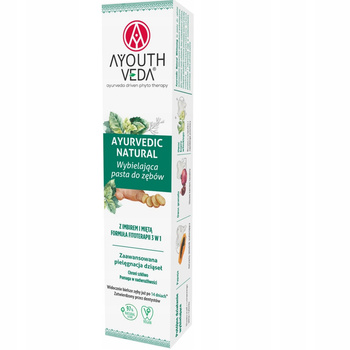 AYOUTHVEDA Pasta Do Zębów Wybielająca Natural Imbir Mięta 100g
