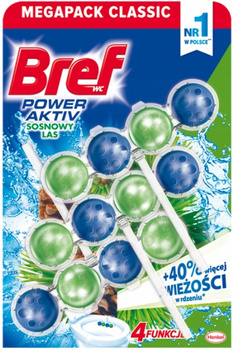 Bref Power Activ Pine Las Zawieszka Kulki WC x 3