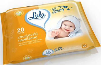 Lula Chusteczki Nawilżane z Rumiankiem Dla Dzieci 20 sztuk
