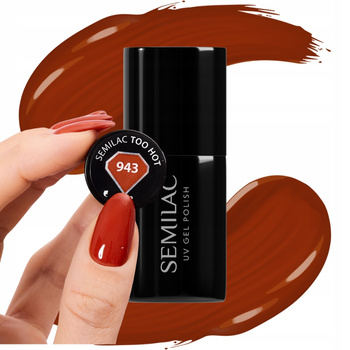 Semilac Lakier Hybrydowy Do Paznokci Manicure Pedicure 943 Too Hot 7ml