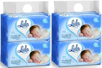 Lula Chusteczki Nawilżane Pantenol 4 x 72 sztuki