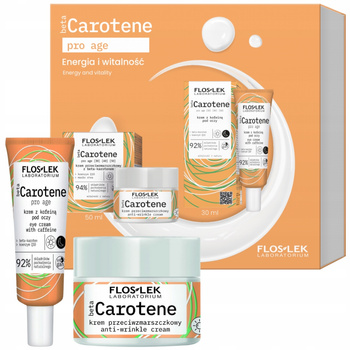 Floslek betaCAROTENE Zestaw Prezentowy Kosmetyków Krem Do Twarzy Pod Oczy