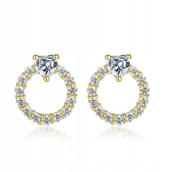 eCarla Złote Kolczyki Ze Stali Szlachetnej Kółeczka