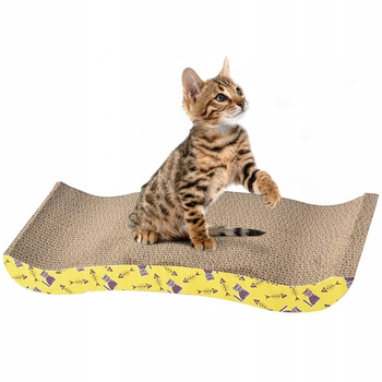 CoolStaff Tekturowy Dwustronny Drapak Dla Kota Mata Do Drapania Fale XL z Kocimiętką