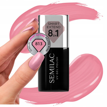 Semilac Smart Extend 8w1 Lakier Hybrydowy Baza Top 813 Pastel Pink 7ml