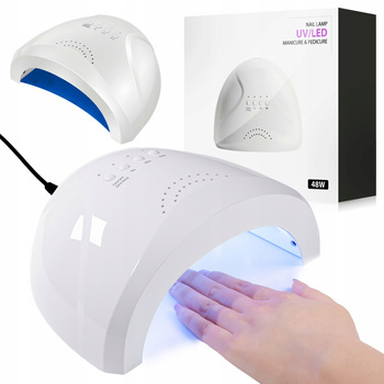 eVanda Lampa Do Paznokci Manicure Pedicure Profesjonalna UV LED EV1 48W Biała