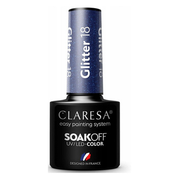 Claresa Lakier Hybrydowy Glitter 18 5g