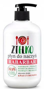Zielko Naturalny Płyn Do Mycia Naczyń z Kwaskiem Cytrynowym Rabarbar 500ml