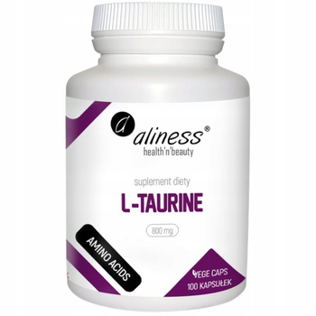 Aliness L-Tauryna 800mg Suplement Diety Zmęczenie Regeneracja 100 Kapsułek