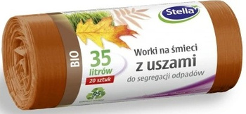 Stella Worki na Śmieci z Uszami Bio Brąz 35L 20szt