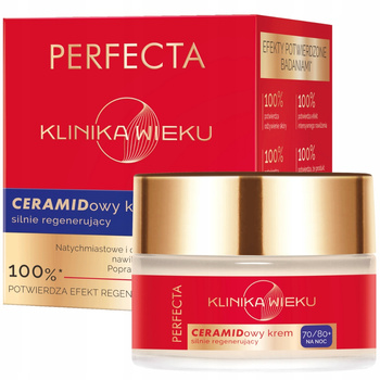 Perfecta Klinika Wieku Ceramidowy Krem Do Twarzy Regenerujący 70/80+ 50ml