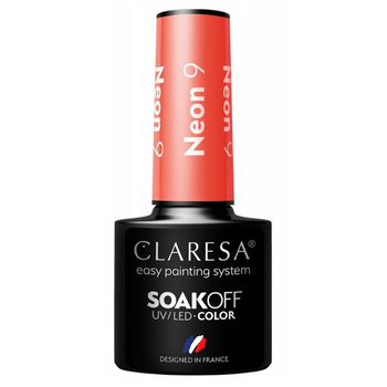Claresa Lakier Hybrydowy Do Paznokci Wyrazisty Pomarańczowy Neon 9 5g