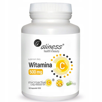 Aliness Witamina C 500 mg Microactive 12h Kwas L-Askorbinowy 100 Kapsułek