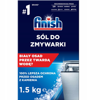 Finish Sól Ochronna Do Zmywarki Zapobiega Białemu Osadowi z Kamienia 1.5 kg