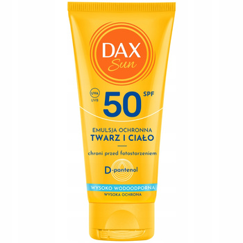 Dax Sun Nawilżająca Wodoodporna Emulsja Do Ciała SPF 50 D-Pantenol 50ml