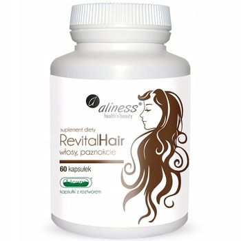 Aliness RevitalHair Suplement Diety Biotyna Lizyna Mocne Włosy 60 Kapsułek