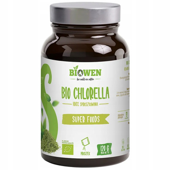 Biowen Bio Chlorella w Proszku Suplement Detoks Zmęczenie Odporność 120g