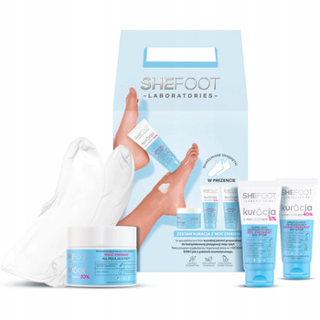 SheFoot Zestaw Prezentowy Kosmetyków Kuracja Do Stóp Mocznik Żel Krem Maść