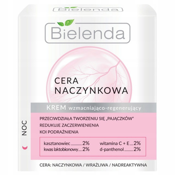 Bielenda Cera Naczynkowa Regenerujący Krem Do Twarzy Na Noc Witamina C 50ml