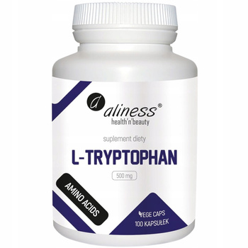 Aliness L-Tryptofan 500mg Suplement Diety Układ Nerwowy Sen 100 Kapsułek