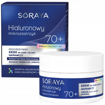 Soraya Hialuronowy Mikrozastrzyk Silnie Naprawczy Krem Do Twarzy 70+ 50ml