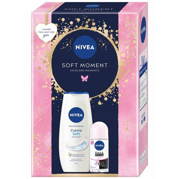 Nivea Soft Moment Zestaw Prezentowy Żel Pod Prysznic + Antyperspirant 72h