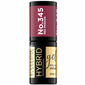 Eveline Hybrid Lakier Hybrydowy Do Paznokci Czerwony 345 Red Passion 5ml