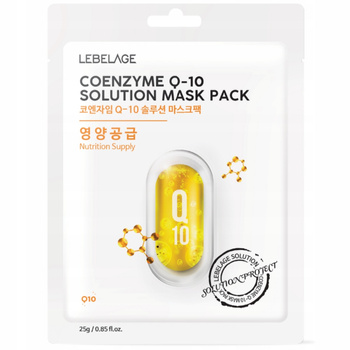 Lebelage Coenzyme Q10 Solution Od偶ywcza Maseczka Do Twarzy w P艂achcie 25g
