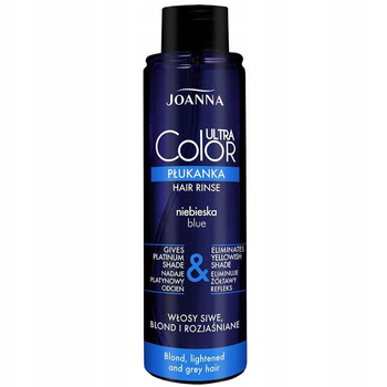 Joanna Ultra Color Niebieska Płukanka Do Włosów Blond i Siwych 150ml