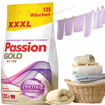 Passion Gold Proszek Do Prania Kolorów Kolorowych Tkanin 135 Cykli 8,1kg
