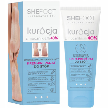 SheFoot Kuracja Zmiękczający Wygładzający Krem Do Stóp Mocznik 40% 75ml