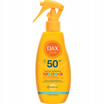 Dax Sun Wodoodporna Emulsja Do Ciała SPF 50 Dla Dorosłych Dzieci +6m 200ml