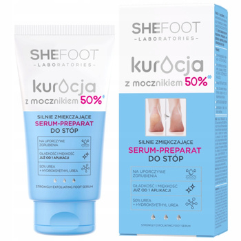 SheFoot Kuracja Silnie Zmiękczające Serum Preparat Do Stóp Mocznik 50% 75ml