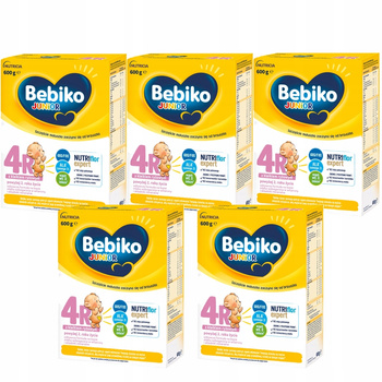 Bebiko Junior Nutriflor Expert 4R z Kleikiem Ryżowym Dla Dzieci 600g x 5