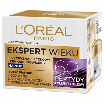 Loreal Ekspert Wieku Przeciwzmarszczkowy Krem Odbudowujacy Na Noc 60+