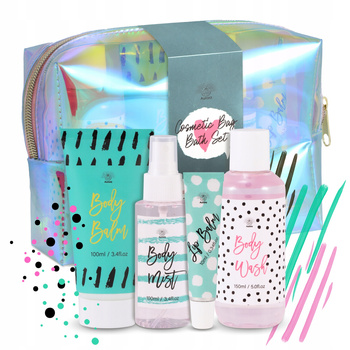 Aurora Zestaw Prezentowy Dla Dziewczynki Natolatki 4 Kosmetyków Kosmetyczka