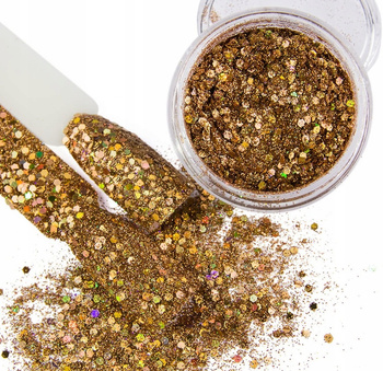 Sunset Effect Pyłek Brokat Do Paznokci Złoty 06