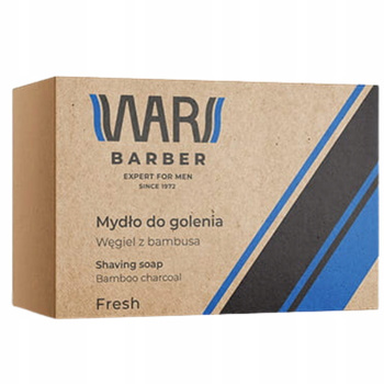 Wars Barber Mydło Do Golenia Węgiel z Bambusa Masło Shea Pantenol Fresh 80g