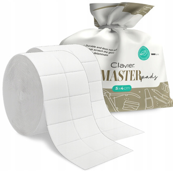 Clavier Master Pads Waciki Bezpyłowe w Rolce Manicure 12 Warstwowe 1000 szt